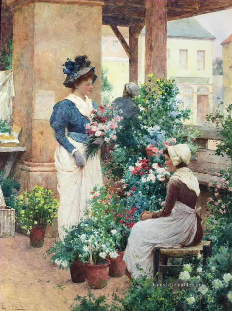 Der Blumenladen Alfred Glendening JR Frauen Impressionismus Ölgemälde